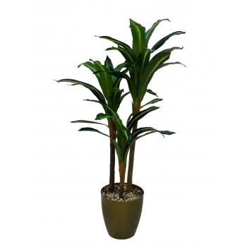  شجرة تزين 3فروع  مركن ذهبي 140سم 