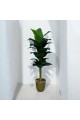 A tree decorated with a golden banana, approximately 140 cm