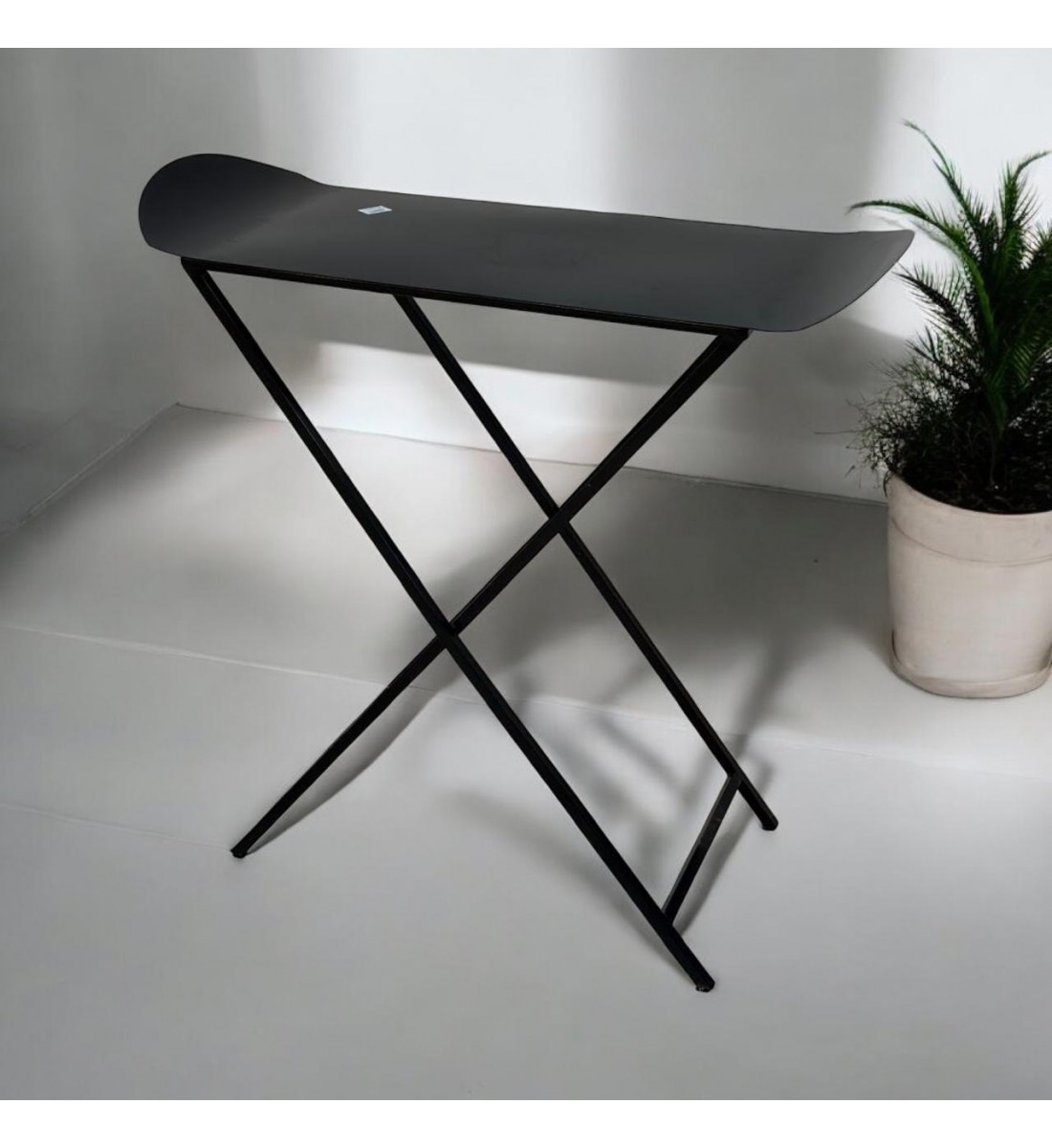 طاولة مدخل حديد اسود 100×100×36سم طاولة مدخل حديد اسود 100×100×36سم