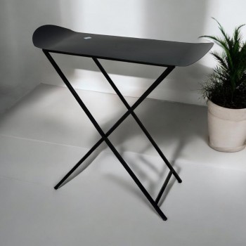 طاولة مدخل حديد اسود 100×100×36سم 