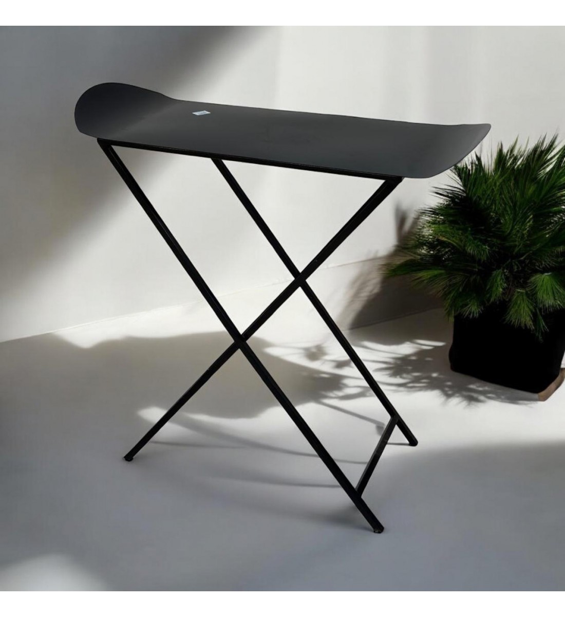 طاولة مدخل حديد اسود 100×100×36سم طاولة مدخل حديد اسود 100×100×36سم