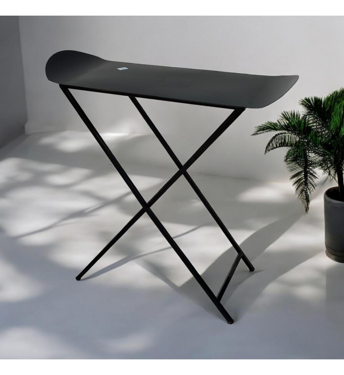 طاولة مدخل حديد اسود 100×100×36سم طاولة مدخل حديد اسود 100×100×36سم