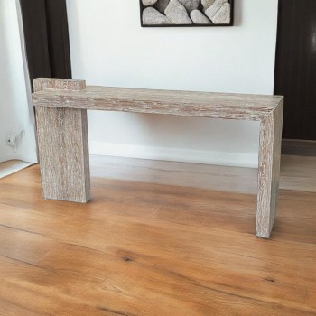 طاولة مدخل ديكور  بيج تصميم هندسي فريد 