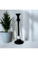 Black candlestick 30 x 10 cm