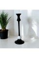 Black candlestick 30 x 10 cm