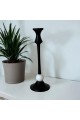 Black candlestick 30 x 10 cm