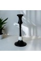 Candlestick, attractive black design, 25 x 10 cm
