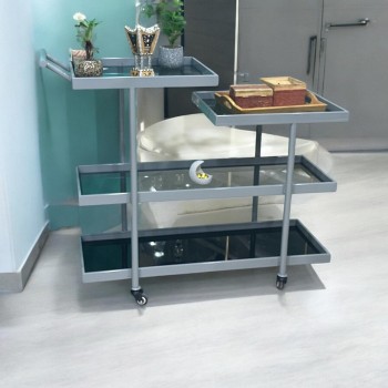 عربية تقديم 4 دور زجاج اسود جوانب حديد رصاصي 