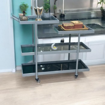 عربية تقديم 4 دور زجاج اسود جوانب حديد رصاصي 