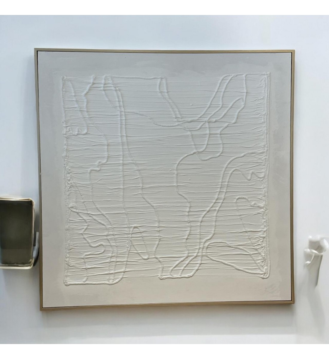  Champion gypsum frame painting, elegant design, 120 x 120 cm