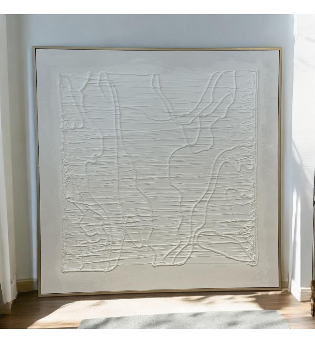  Champion gypsum frame painting, elegant design, 120 x 120 cm
