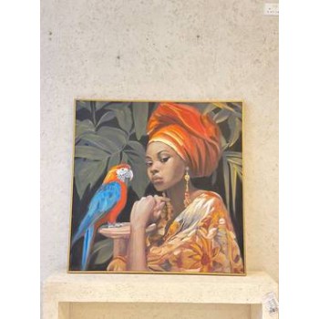 لوحة اطار شامبيون جبسية تصميم انيق 120×120سم 