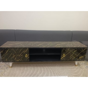 طاوله تلفزيون ي مودرن بديل الرخام متعدد الالوان 160×40×45سم 