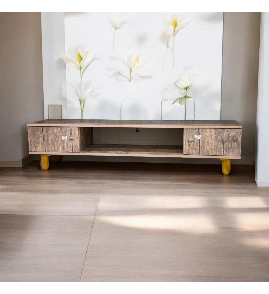 طاولة بلازما خشب لون خشبي 160×39×37سم طاولة بلازما خشب لون خشبي 160×39×37سم