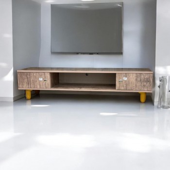 طاولة بلازما خشب لون خشبي 160×39×37سم 