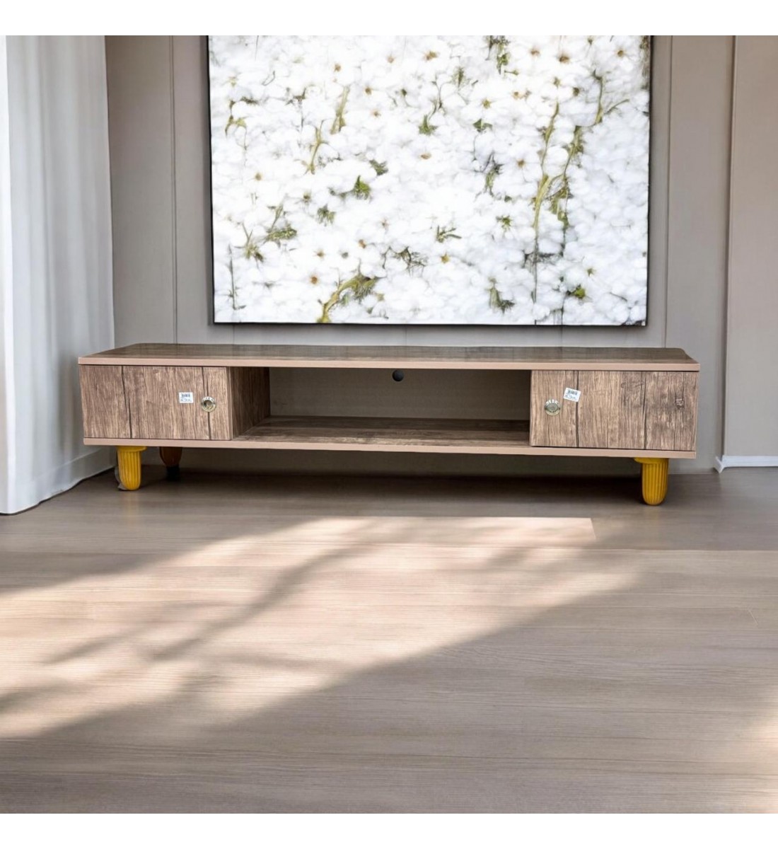 طاولة بلازما خشب لون خشبي 160×39×37سم طاولة بلازما خشب لون خشبي 160×39×37سم