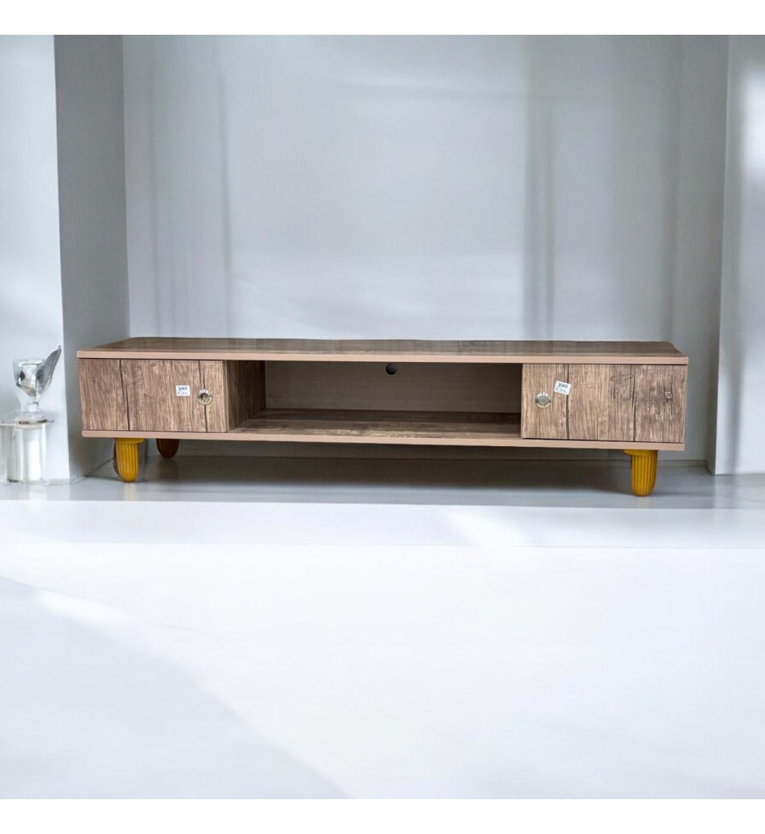 طاولة بلازما خشب لون خشبي 160×39×37سم طاولة بلازما خشب لون خشبي 160×39×37سم