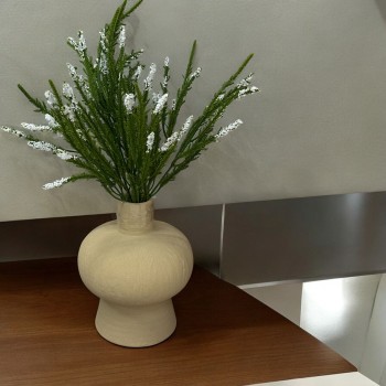 فازه سيرميك تصميم كلاسيك بيج 22سم ×5×5سم 