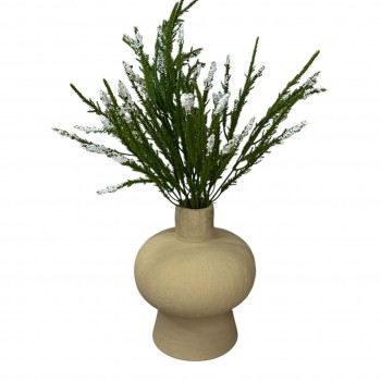 فازه سيرميك تصميم كلاسيك بيج 22سم ×5×5سم 