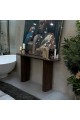 كونسول خشب معاصر بني غامق 140×40×80سم 