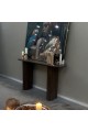 كونسول خشب معاصر بني غامق 140×40×80سم 