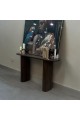 كونسول خشب معاصر بني غامق 140×40×80سم 