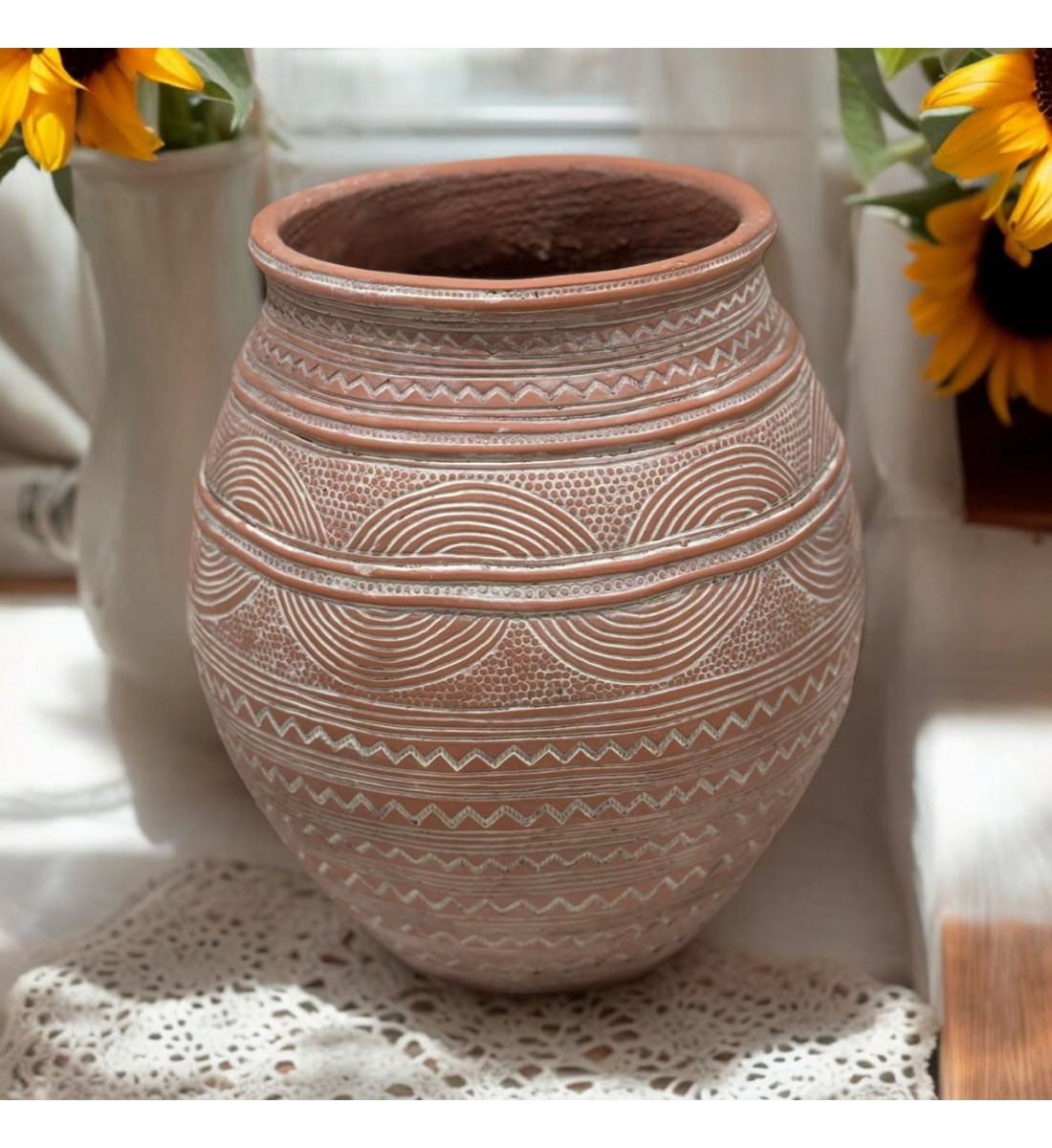 فازه سيرميك تصميم كلاسيك برتقالي 33×22×22سم فازه سيرميك تصميم كلاسيك برتقالي 33×22×22سم