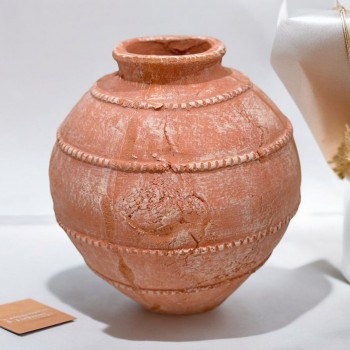 فازه سيرميك تصميم كلاسيك برتقالي 27×11×11سم 