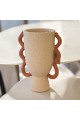 Classic Design Ceramic Vase Beige 23x13x13 cm