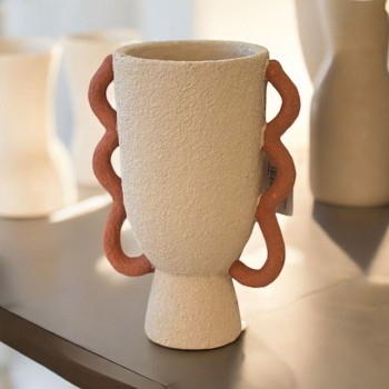 فازه سيرميك تصميم كلاسيك بيج 23×13×13سم 