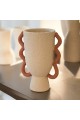 Classic Design Ceramic Vase Beige 23x13x13 cm