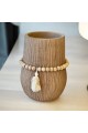 Replica of a ceramic vase, classic design, beige, 20 x 12 x 12 cm
