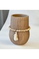 Replica of a ceramic vase, classic design, beige, 20 x 12 x 12 cm