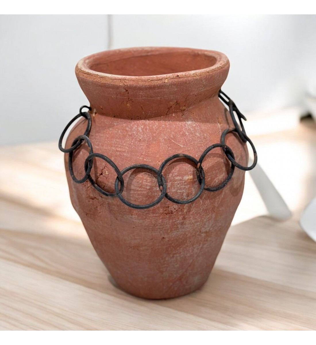 Classic Design Ceramic Vase Orange 26x16x16 cm