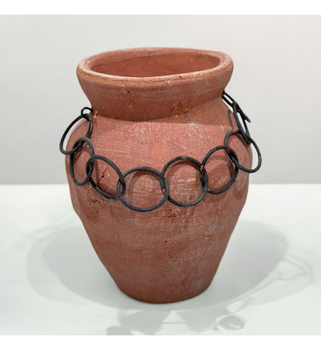 Classic Design Ceramic Vase Orange 26x16x16 cm