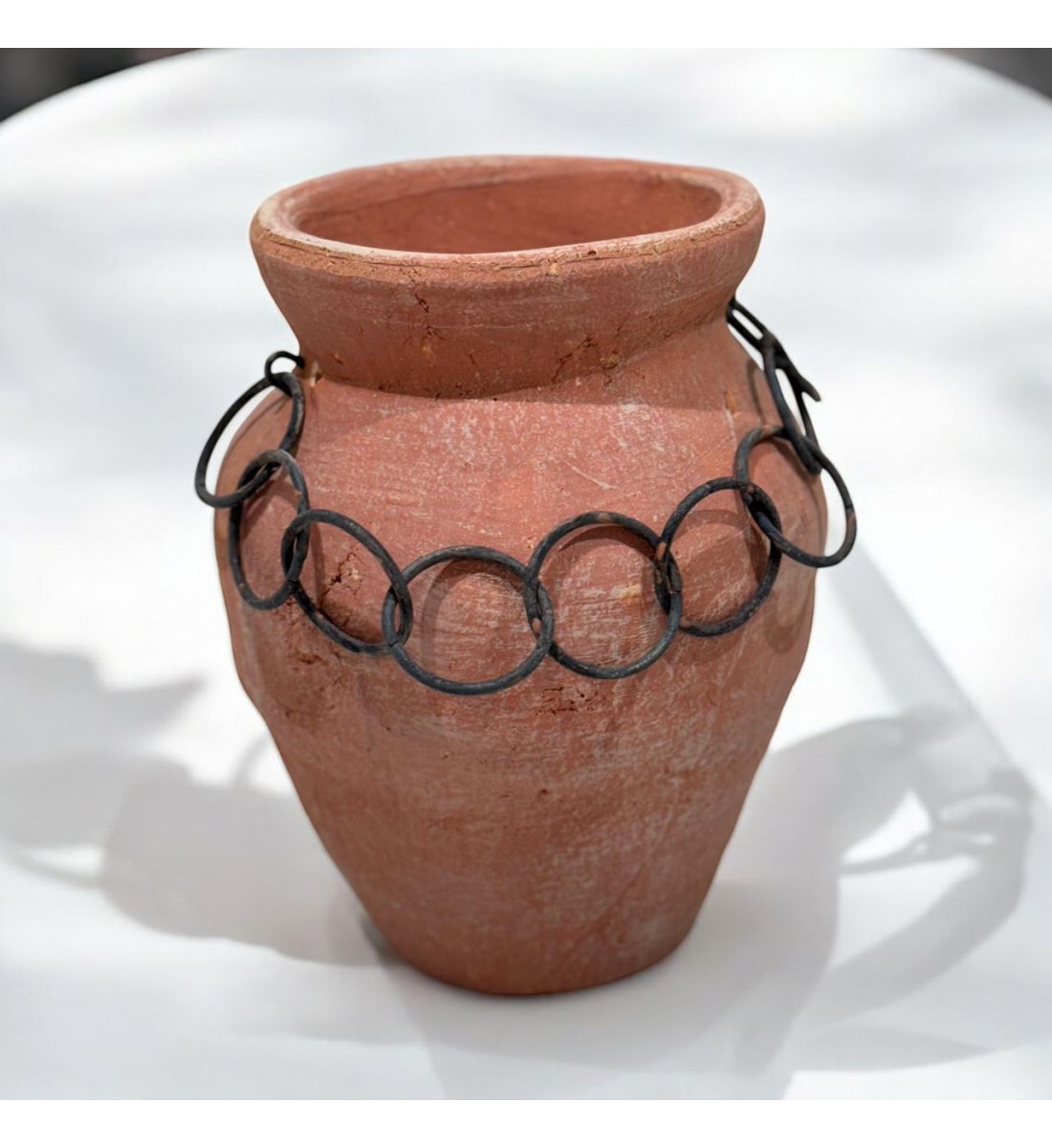 Classic Design Ceramic Vase Orange 26x16x16 cm