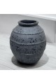 Classic Design Black Grey Ceramic Vase 27x12x12cm