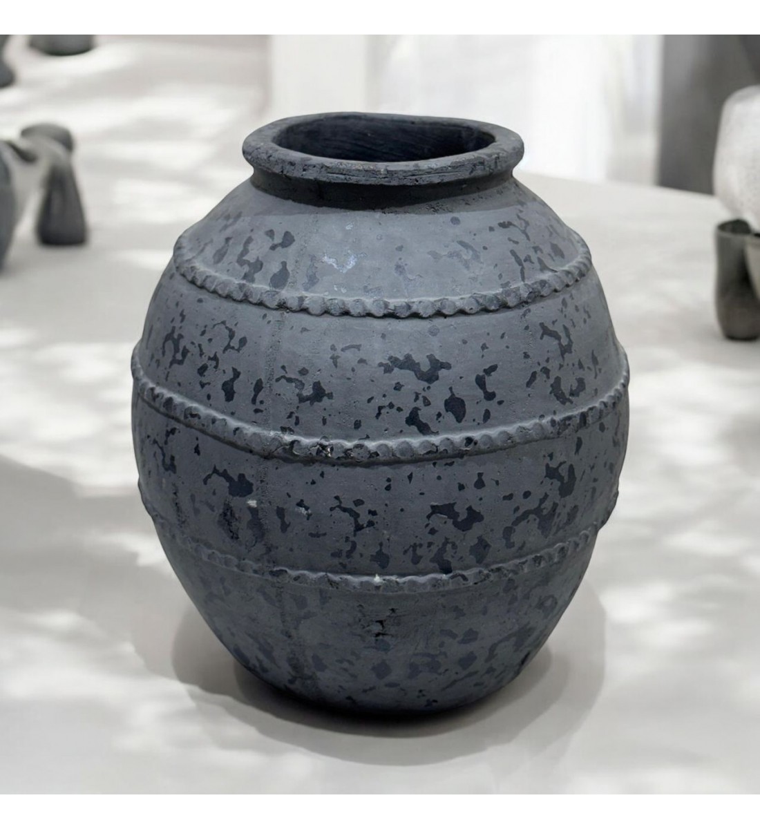 Classic Design Black Grey Ceramic Vase 27x12x12cm