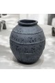 Classic Design Black Grey Ceramic Vase 27x12x12cm