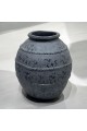 Classic Design Black Grey Ceramic Vase 27x12x12cm