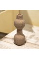 Cement candle holder mustard color 7.5x7.5x20cm