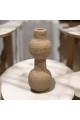 Cement candle holder mustard color 7.5x7.5x20cm