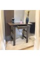 Brown wooden office table with drawer 100x40x90cm