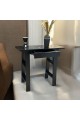 Black wooden office table with drawer 100x40x90cm