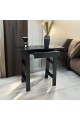 Black wooden office table with drawer 100x40x90cm