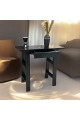 Black wooden office table with drawer 100x40x90cm