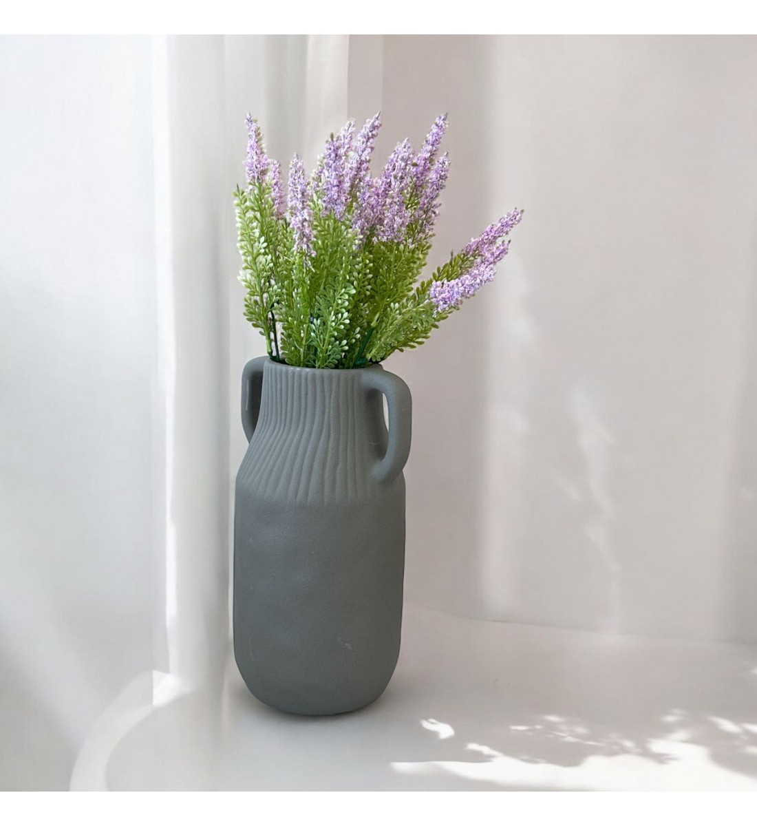 فازه سيرميك تصميم كلاسيك برصاص25×9×7سم فازه سيرميك تصميم كلاسيك برصاص25×9×7سم