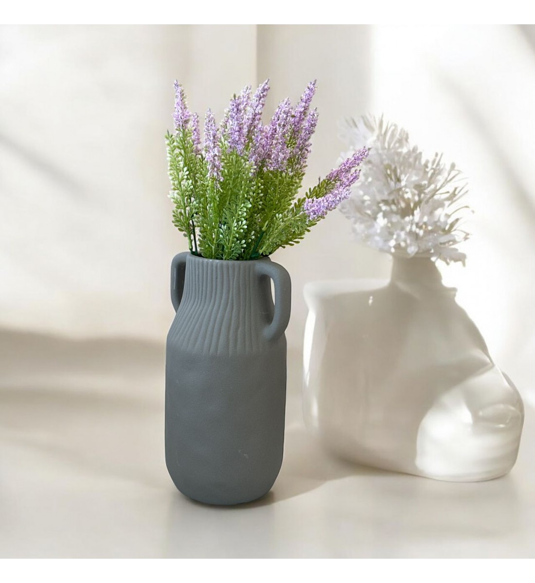 فازه سيرميك تصميم كلاسيك برصاص25×9×7سم فازه سيرميك تصميم كلاسيك برصاص25×9×7سم