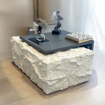 طاوله بديل الحجر علي خشب 47×110×85سم 