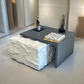 طاوله بديل الحجر علي خشب 47×110×85سم 